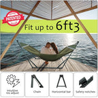 Sturdy Steel Hammock Stand Premium Cotton Canvas Hammock (3. Sage)