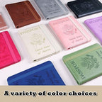 Rfid Passport Holder for Travel women (Beige)