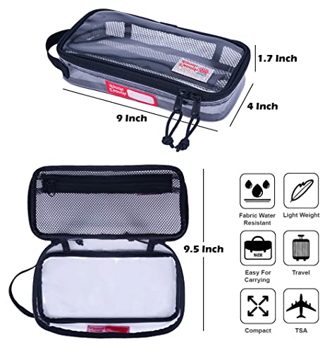Rough Enough Clear TSA Approved Toiletry Bag Small Travel Shaving Kit Pouch (Clear)