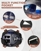Foldable Duffle Bag For Travel Women Men SA Approved Personal Item Bags (A98-blackbrown-expandable / X-large)