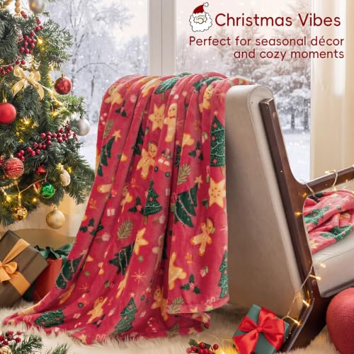 Christmas Fleece Throw Blanket (Christmas Gingerbread / Throw(50" X 60"))