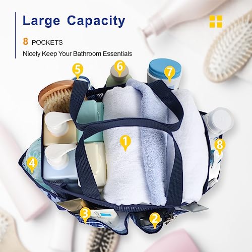 Mesh Shower Caddy Portable (1 Pack Dark Blue Camouflage / L (Classic Dorm Caddy))