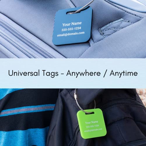 Custom Luggage Tags (Blue / Acrylic Tags (Light, Bright & Durable))