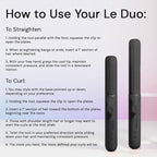 L'ANGE HAIR Le Duo Grande 360° Airflow 2 in 1 Straightener and Curler | 1 Inch Curling Wand & Titanium Flat Iron with 5.3" Plates | Hair Straightener & Curler for Long Hair (Black)