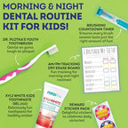 Kids Toothbrush and Strawberry Toothpaste Gift Set (2 Count (Pack of 1))