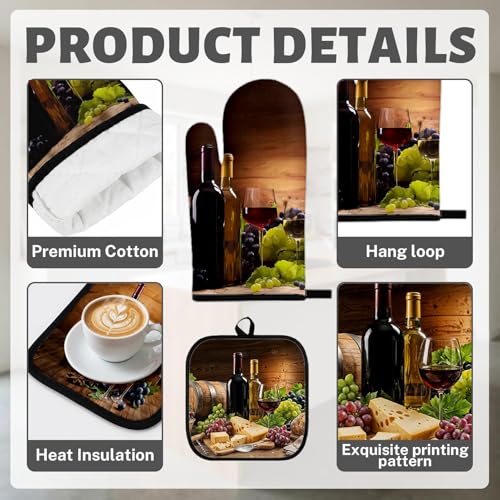Wine Grapes Kitchen Decor Set (Vintage Wine)