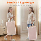 75L Large Collapsible Laundry Basket with Extended Handles (Pink / 75L)