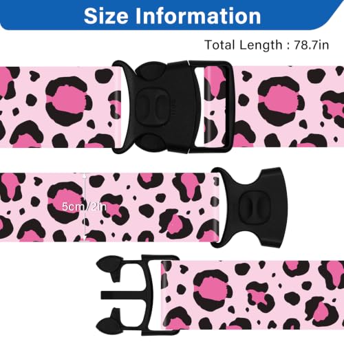 Luggage Straps for Suitcases (Pink Leopard)