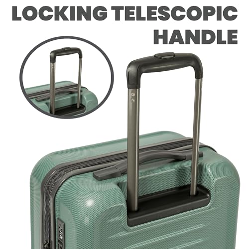 Rails Expandable Hardside Upright Suitcase with 360° Spinner Wheels (Sage / Medium Checked)