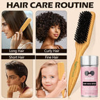 Slick Back Hair Brush & Wax Stick Set for Slick Back Hair (Bristle Brush & Wax Stick-2pcs)