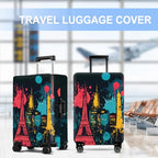 Tower Luggage Cover Washable Suitcase Protector Anti (Tower-4 / L(28-30inch suitcase))