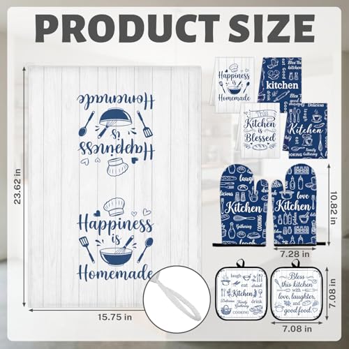 Navy Blue Kitchen Decor Set (Navy Blue)