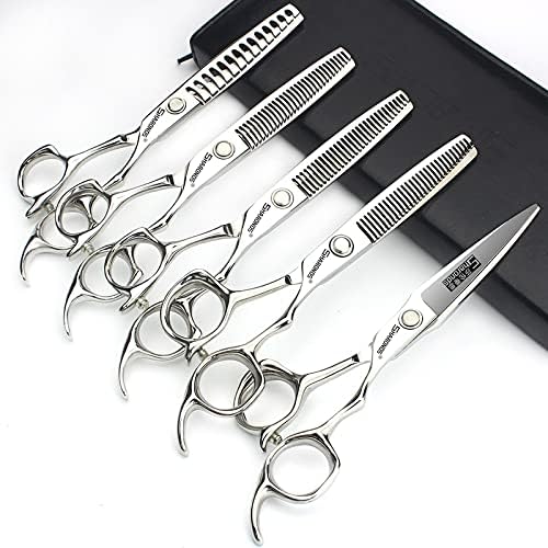 6/6.5 inch professional hair scissors hairdresser hair thinning scissors hairdressing tools barber scissors (6-inch 5pc)