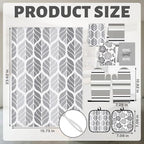 Grey Floral Kitchen Decor Set (Gray Rose)