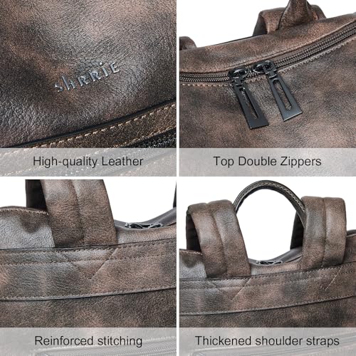 15.6 inch Laptop Backpack for Women (Two-toned Coffee)