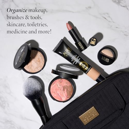 LAURA GELLER Quilted Folding Travel Makeup Bag