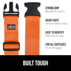 Heavy Duty Luggage Straps for Suitcase (Orange)