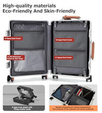 Aluminum Frame Wide Handle PC Carry On Luggage (Pro-silver-brwon / 20in)