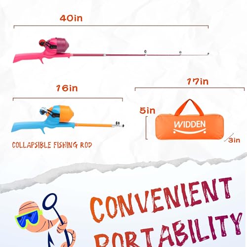 Kids Fishing Pole (pink+orange)