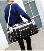 Travel Duffle Bags for Men 26" Black Weekender Over Night Carry On Bag - Image 3