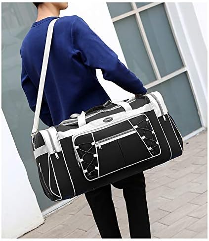 Travel Duffle Bags for Men 26" Black Weekender Over Night Carry On Bag - Image 3