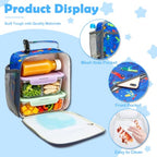Kids Lunch box Insulated Soft Bag Mini Cooler Back to School Thermal Meal Tote Kit for Girls (Car)