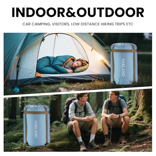 Sleeping Bag for Adults (Sky Blue / 87"x29.5")