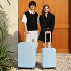 Carry On Luggage Hardside Suitcases with Wheels (Glacier Blue / 20-inch)