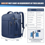 55L Travel Backpack (Blue / 18.4 inch (22"x14"x10"))
