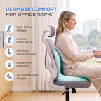 Car Seat Cushion and Lumbar Support Pillow One Piece (Green-a / 1 Piece)