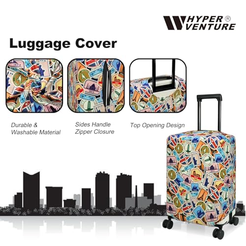 Travel Luggage Cover Suitcase Protector Fits 31 (World Voyage / XL)