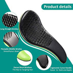 Detangling Hairbrush Detangler 2 Pack for Adults & Kids (2 Pack(Standard) / Green&Pink)