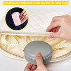 Collapsible Cup for Travel (Gray+Brown)