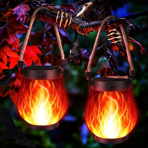 2 Pack Solar Outdoor Lanterns (Red - 2Packs)