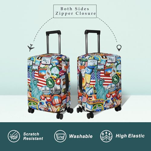 Luggage Cover Fits 27 (L / Statue of Liberty)
