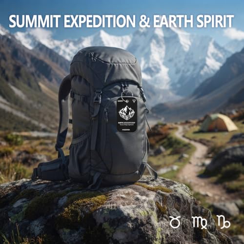 Earth Zodiac Luggage Tag (Black)