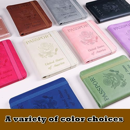 Rfid Passport Holder for Travel women (Brown1)