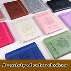 Rfid Passport Holder for Travel women (Brown1)