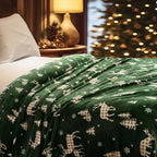 Christmas Fleece Blanket Queen (Northern Winter / Queen(90" X 90"))