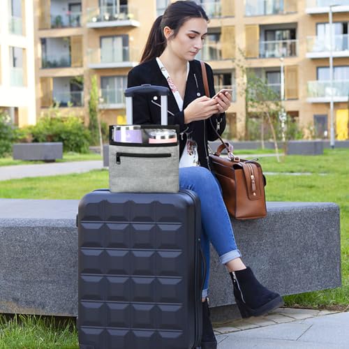 Luggage Travel Cup Holder for Suitcase (light gray)