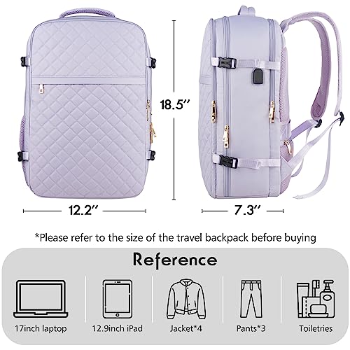 Large Travel Backpack Women (17.3 inch / Purple)