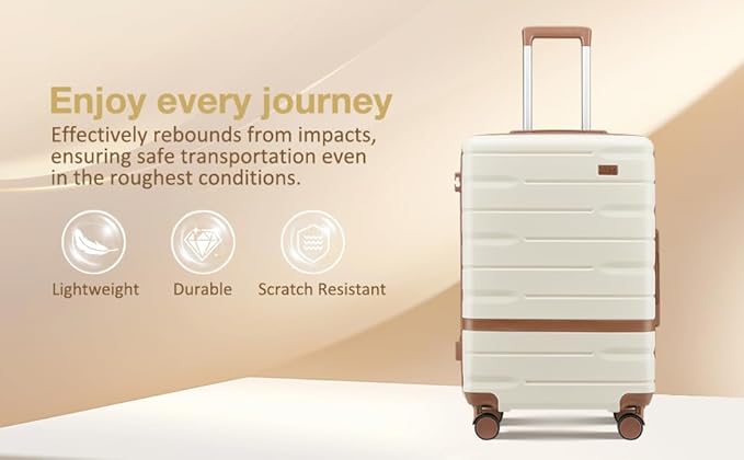 Luggage Sets 3 Piece with TSA Lock Hardside PC+ABS Carry On Suitcase with YKK - Image 6