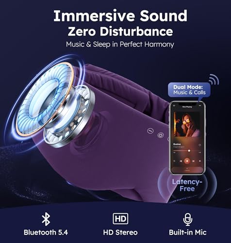 Luxury Bluetooth 5.4 Sleep Mask for Adults (Mauve)