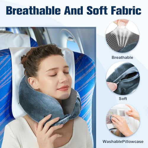 Neck Pillow for Traveling (Light Blue)