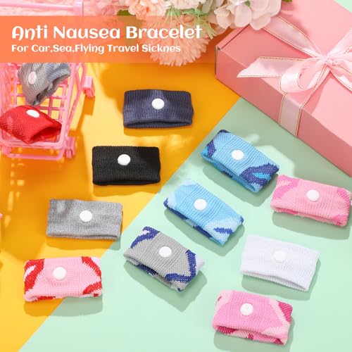 12 Pairs Motion Sickness Bracelets Adults Kids (Camouflage Color)