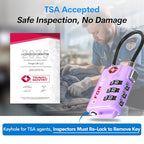 TSA Approved Luggage Locks (Purple 2 Pack)