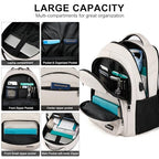 Backpack for School (Beige / 15.6 Inch)