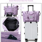 Large Capacity Foldable Travel Bag (Purple)