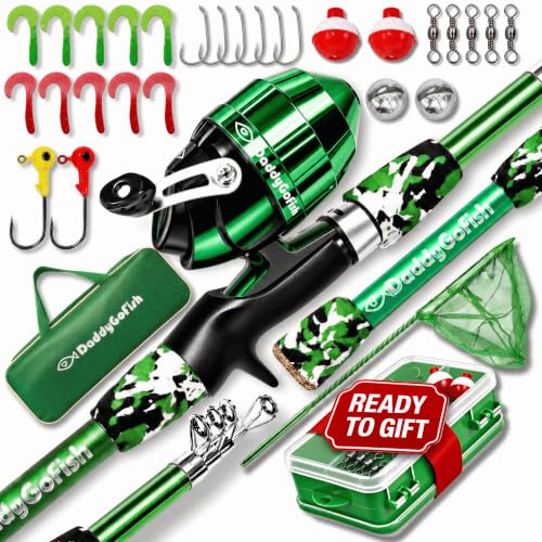 Kids Fishing Pole (Green (Essential Set) / 5ft)