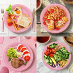 50 Pcs 10 Inch Pink Plastic Plates (Pink / 50 Pcs)